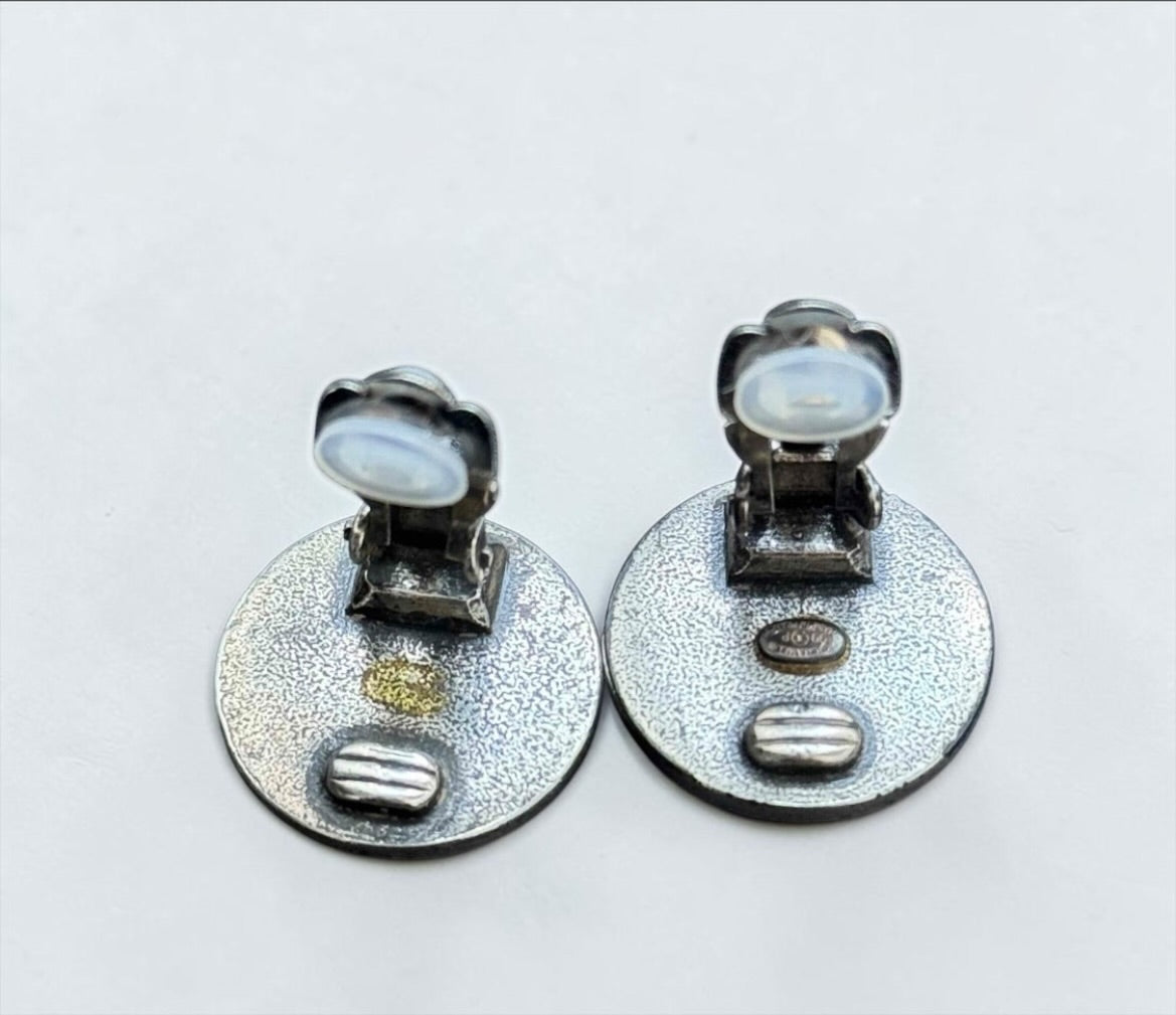 Vintage Chanel Silver-Tone Clip-On Earrings | Spring 1999