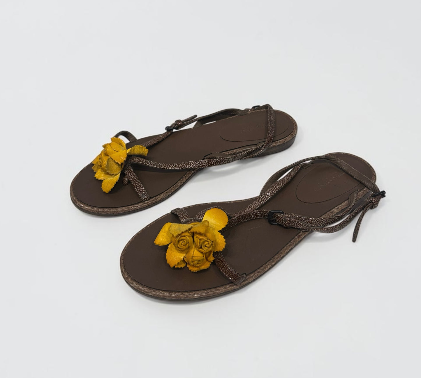Bottega Veneta Yellow Flower Flat Sandals | 2010