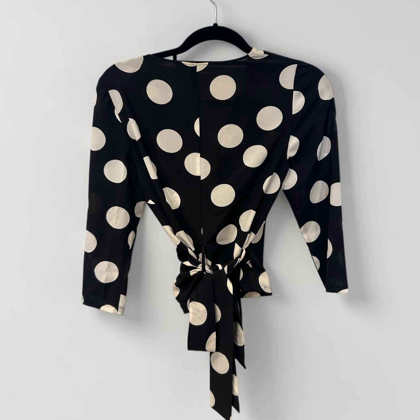 Vintage Dolce & Gabbana Silk Polka Dot Wrap Blouse| Early 2000s