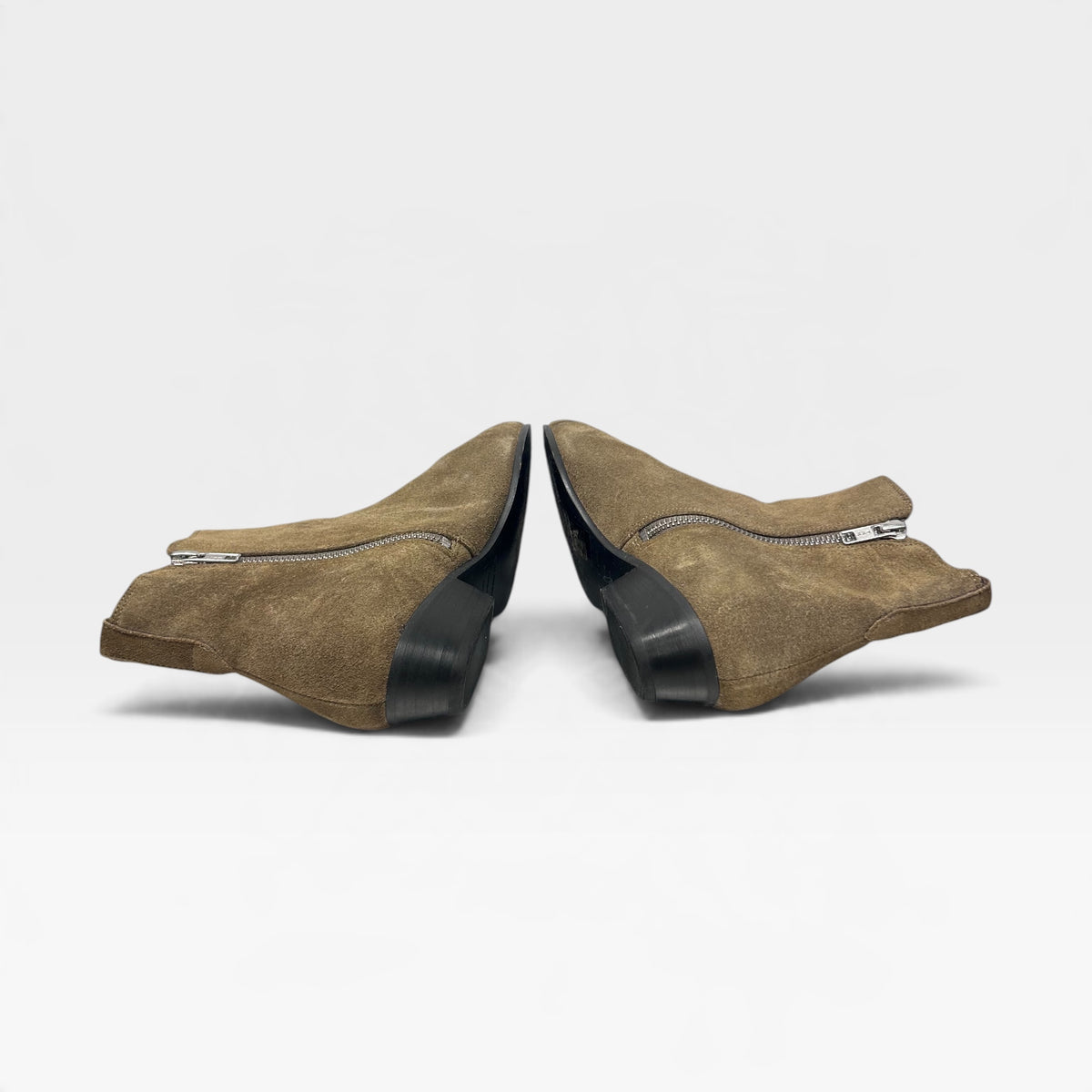 Isabel Marant Khaki Suede Ankle Boots