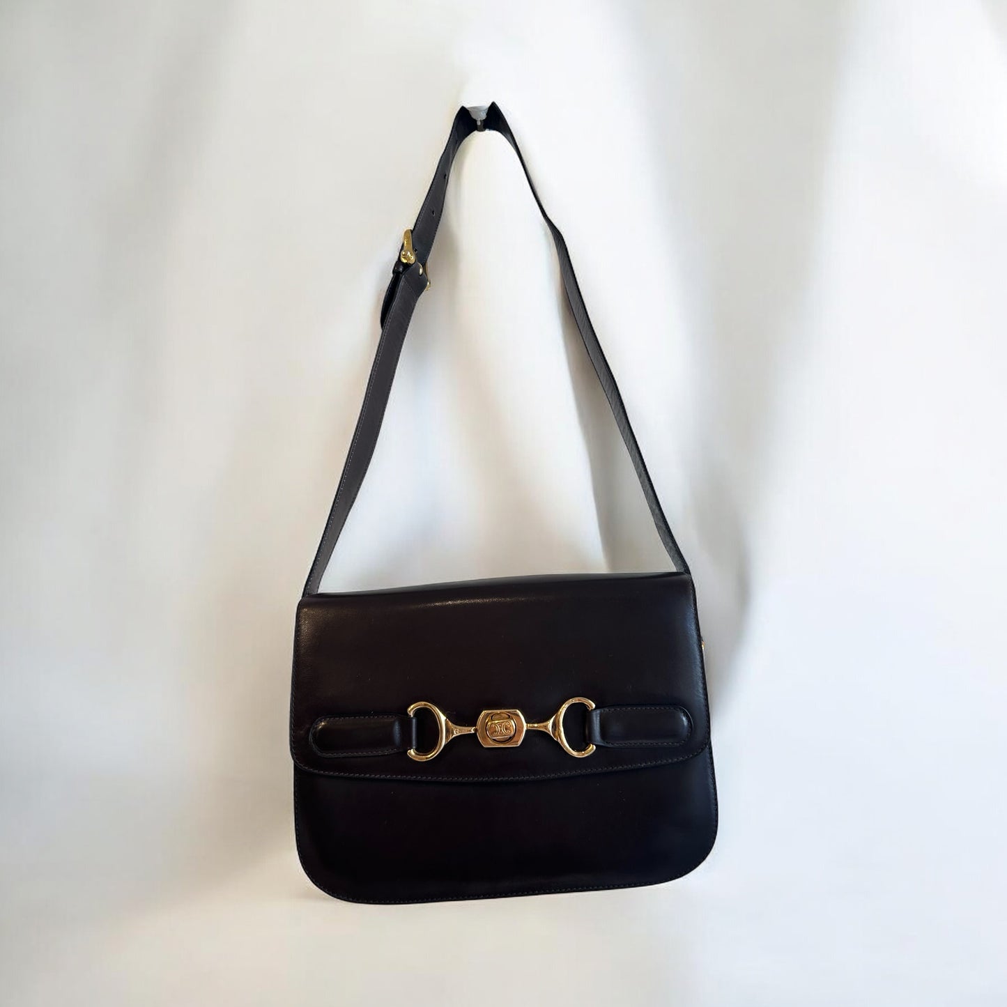 Vintage Celine Chocolate Brown Shoulder Bag – 1990s