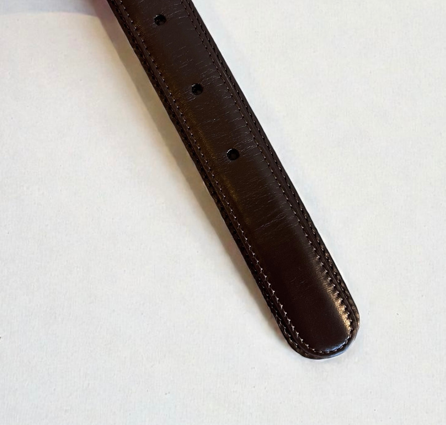 Vintage Celine Brown Leather Belt With Gold Tone Buckle | Late 1990s -Early 2000s