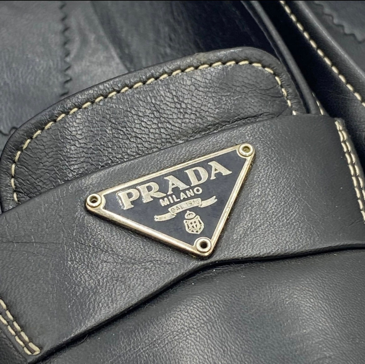 Vintage Prada Triangle Logo Leather Loafers| | Late 90’s- Early 2000’s