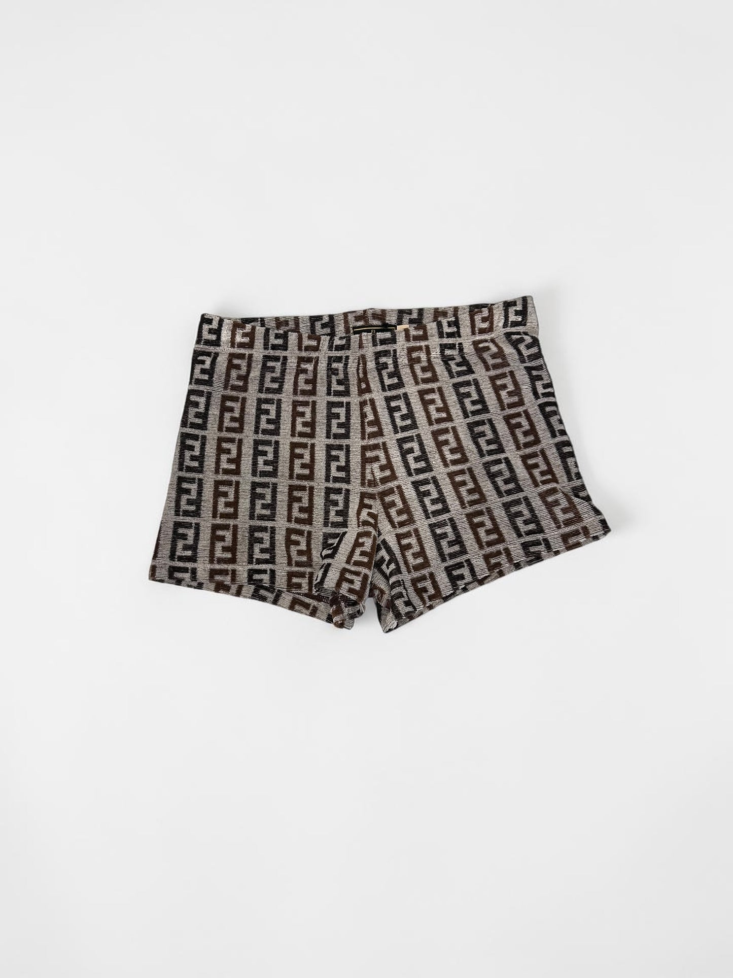 Vintage Fendi Zucca Knit Shorts |Late 90s -Early 2000s