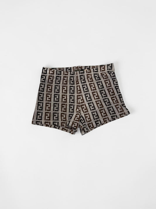Vintage Fendi Zucca Knit Shorts |Late 90s -Early 2000s
