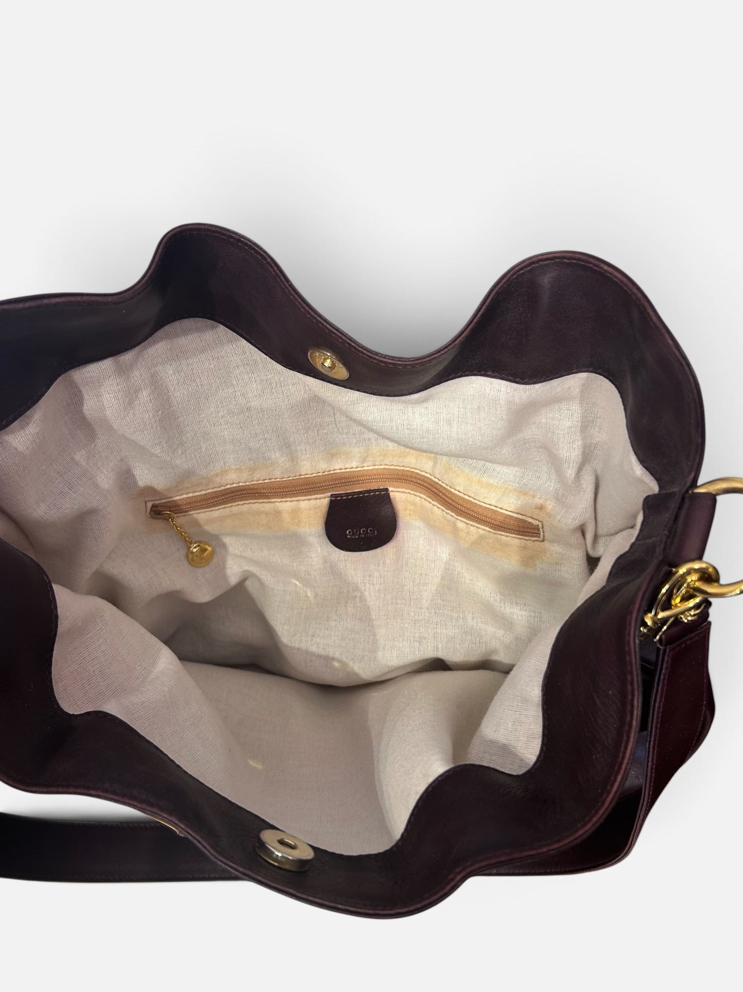Vintage Gucci Bamboo Leather Bag |Tom Ford Era, Early 2000s