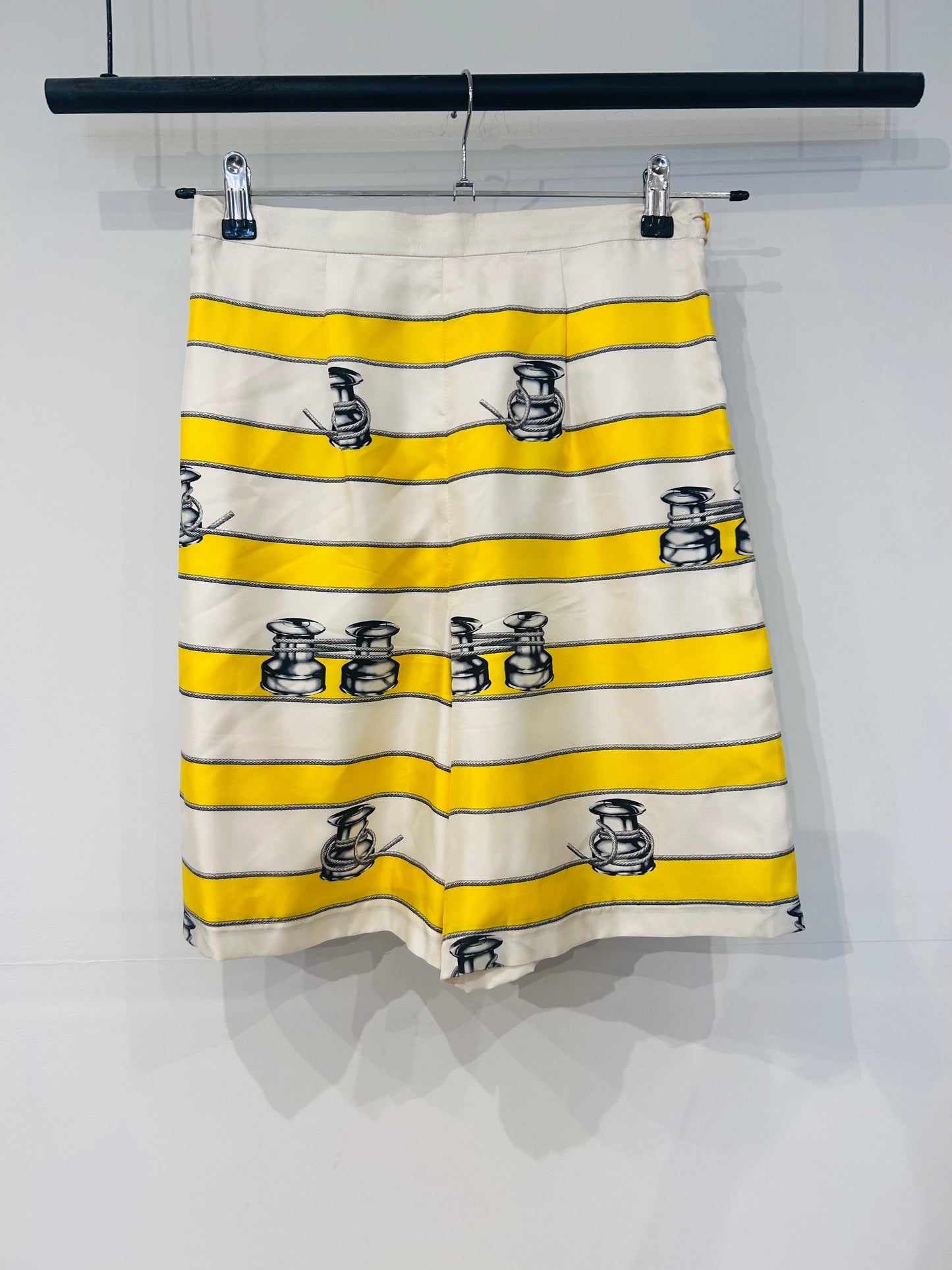 Vintage Escada by Margaretha Ley 100% Silk Nautical Print Shorts | Late 1980s-Early 1990s