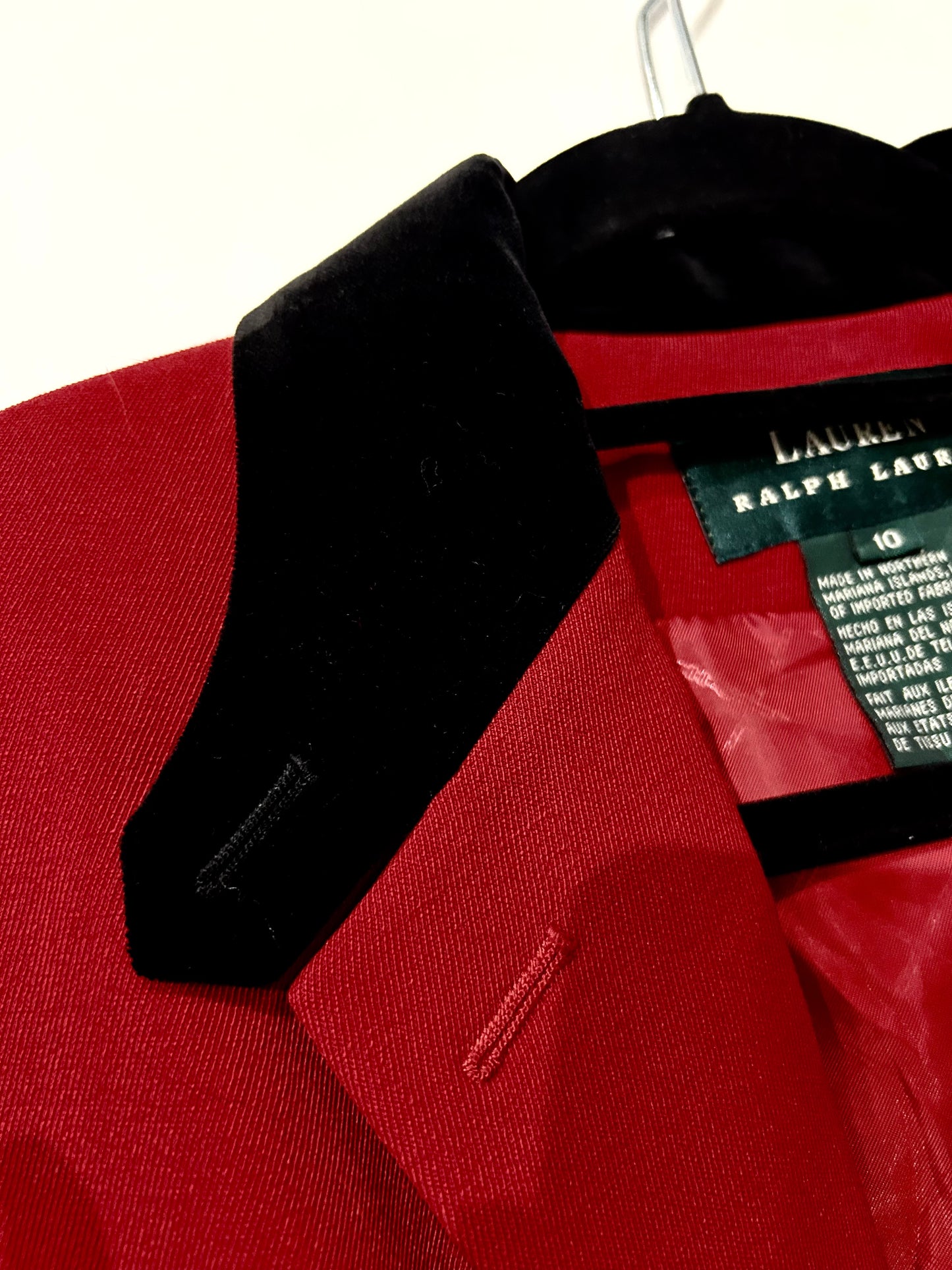 Vintage Ralph Lauren red wool blazer