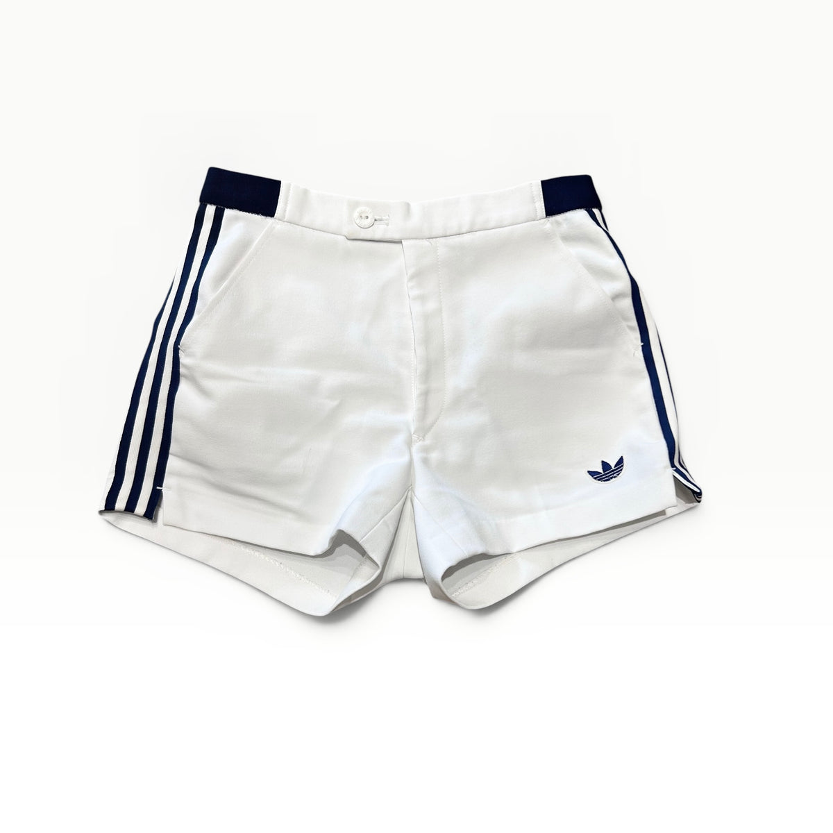 Vintage Adidas Japan White & Navy Shorts | 1990s