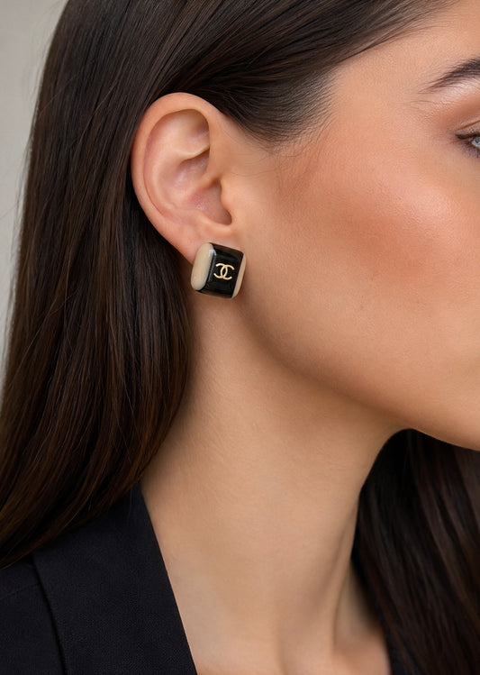 Vintage Chanel CC Clip-On Earrings| Fall/Winter 2001