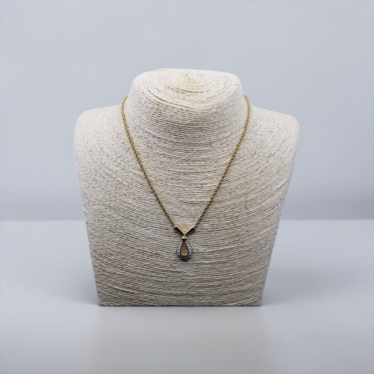 Vintage Attwood & Sawyer Crystal Drop Necklace |90s