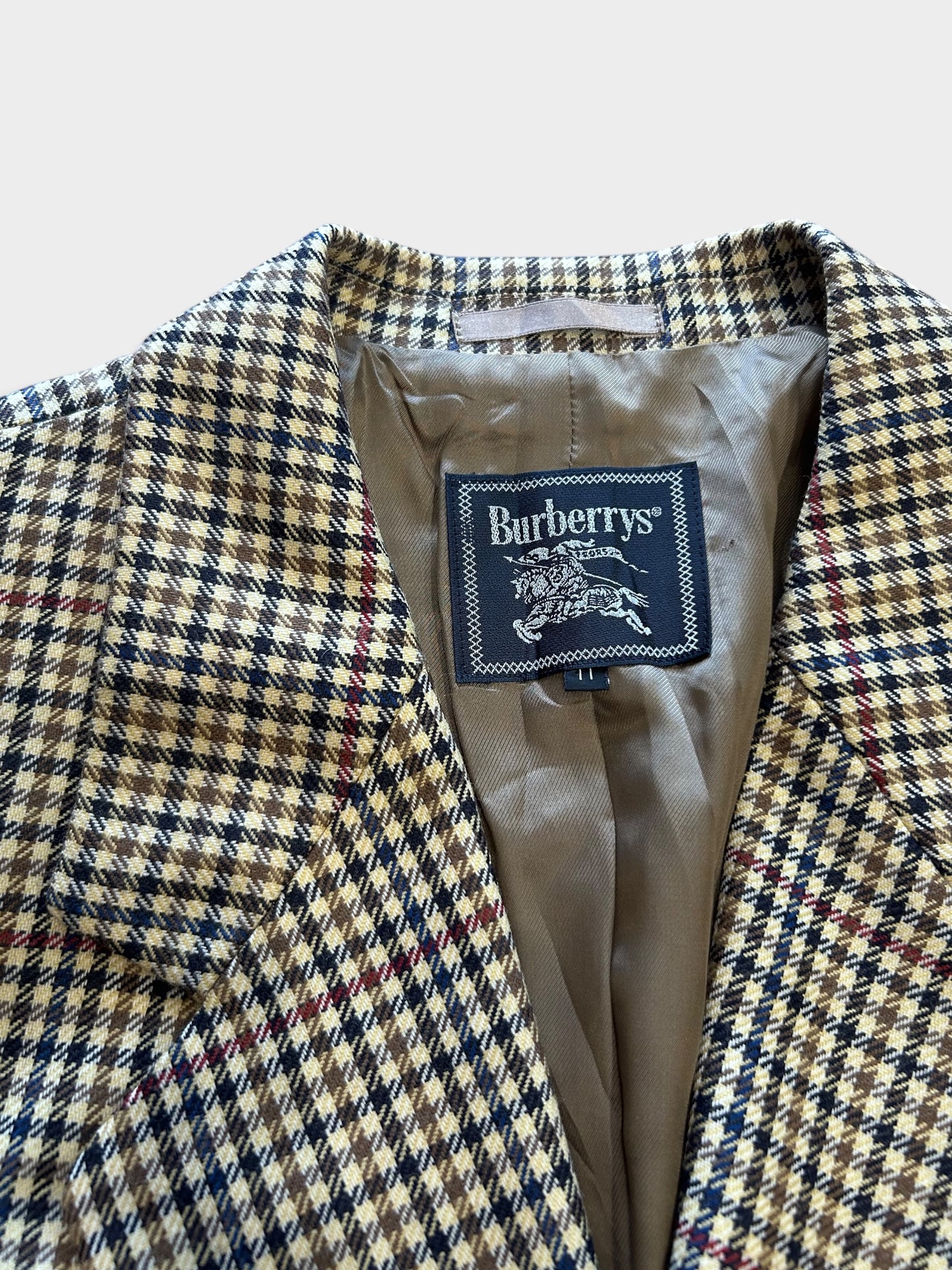 Vintage Burberrys Double-Breasted Check Blazer|1990s