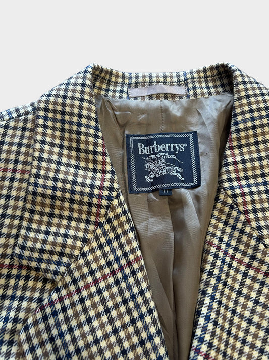 Vintage Burberrys Double-Breasted Check Blazer|1990s