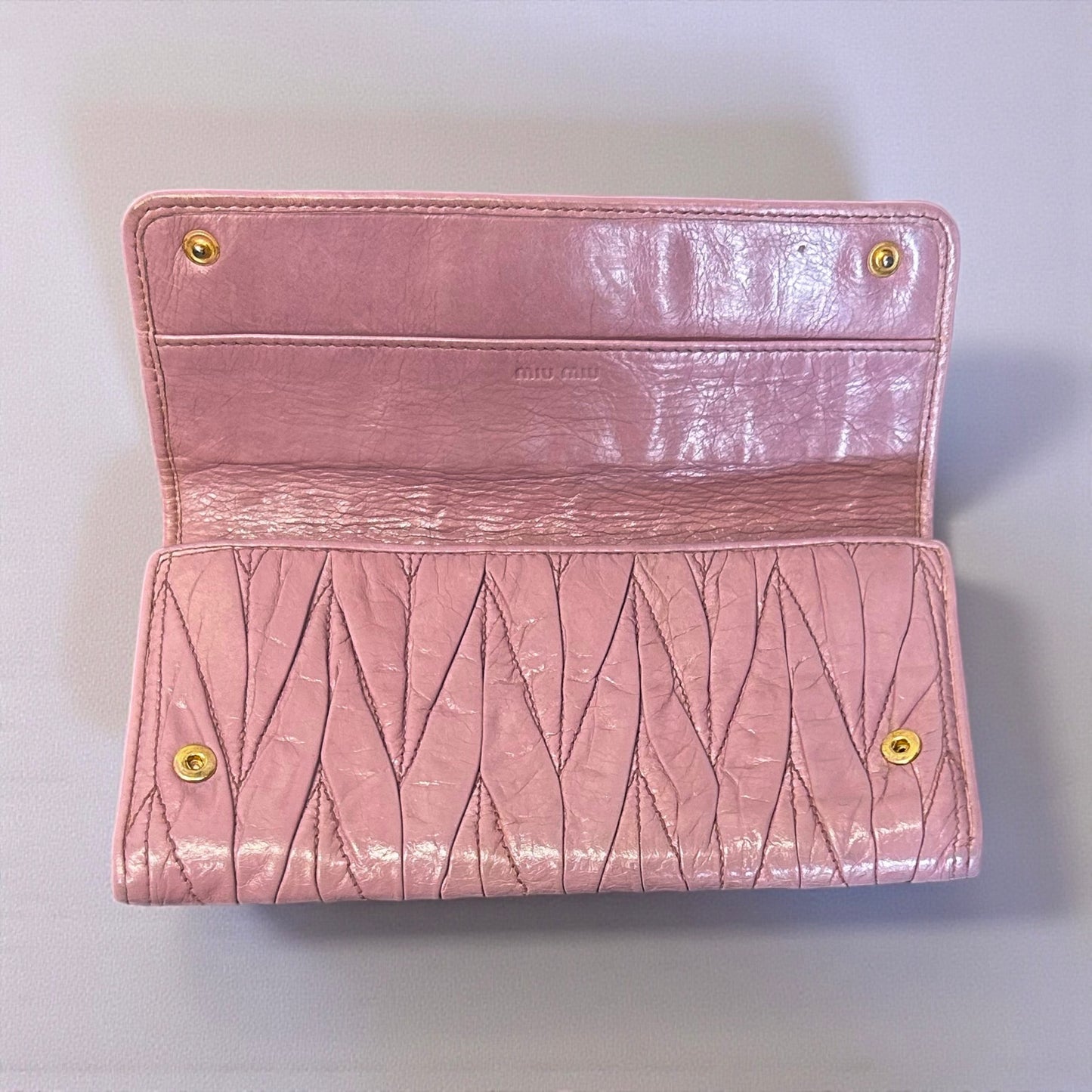 Miu Miu Matelassé Flap Wallet