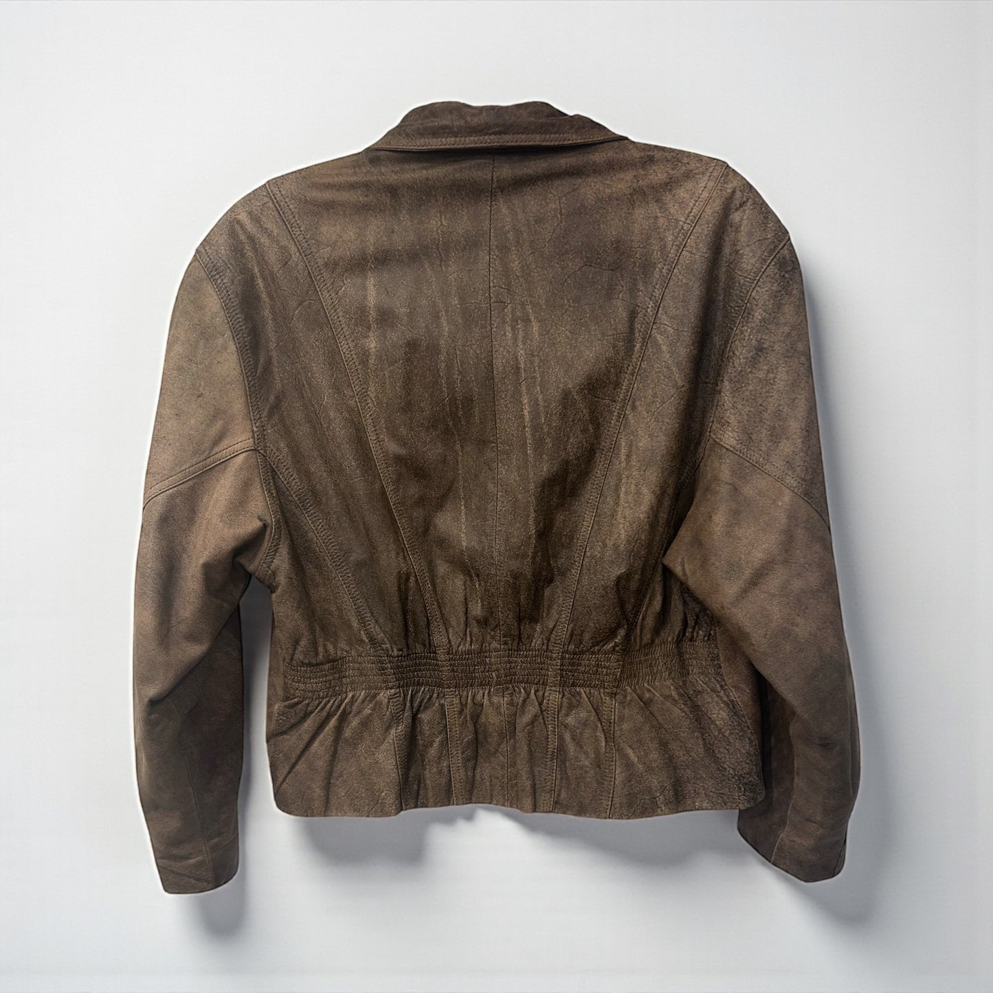 Vintage Brown Distressed Leather Jacket