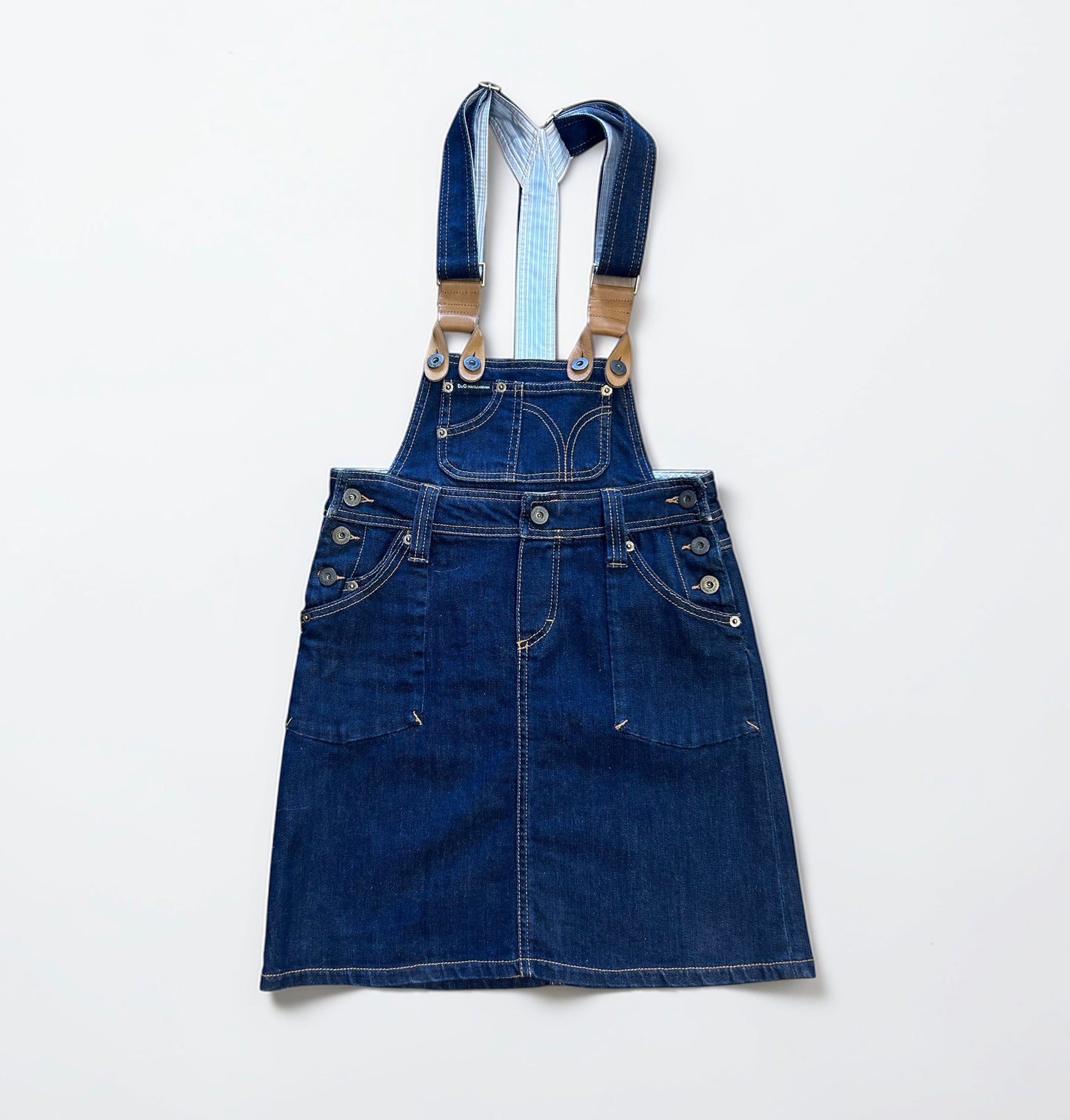 Y2K Dolce & Gabbana Denim Overall Mini Dress