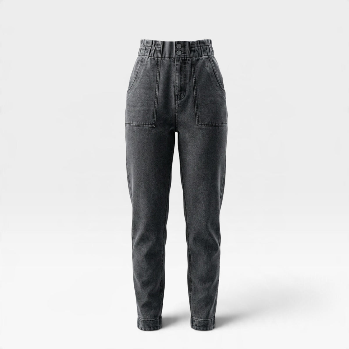 Magali Pascal High-Waisted Washed Black Jeans