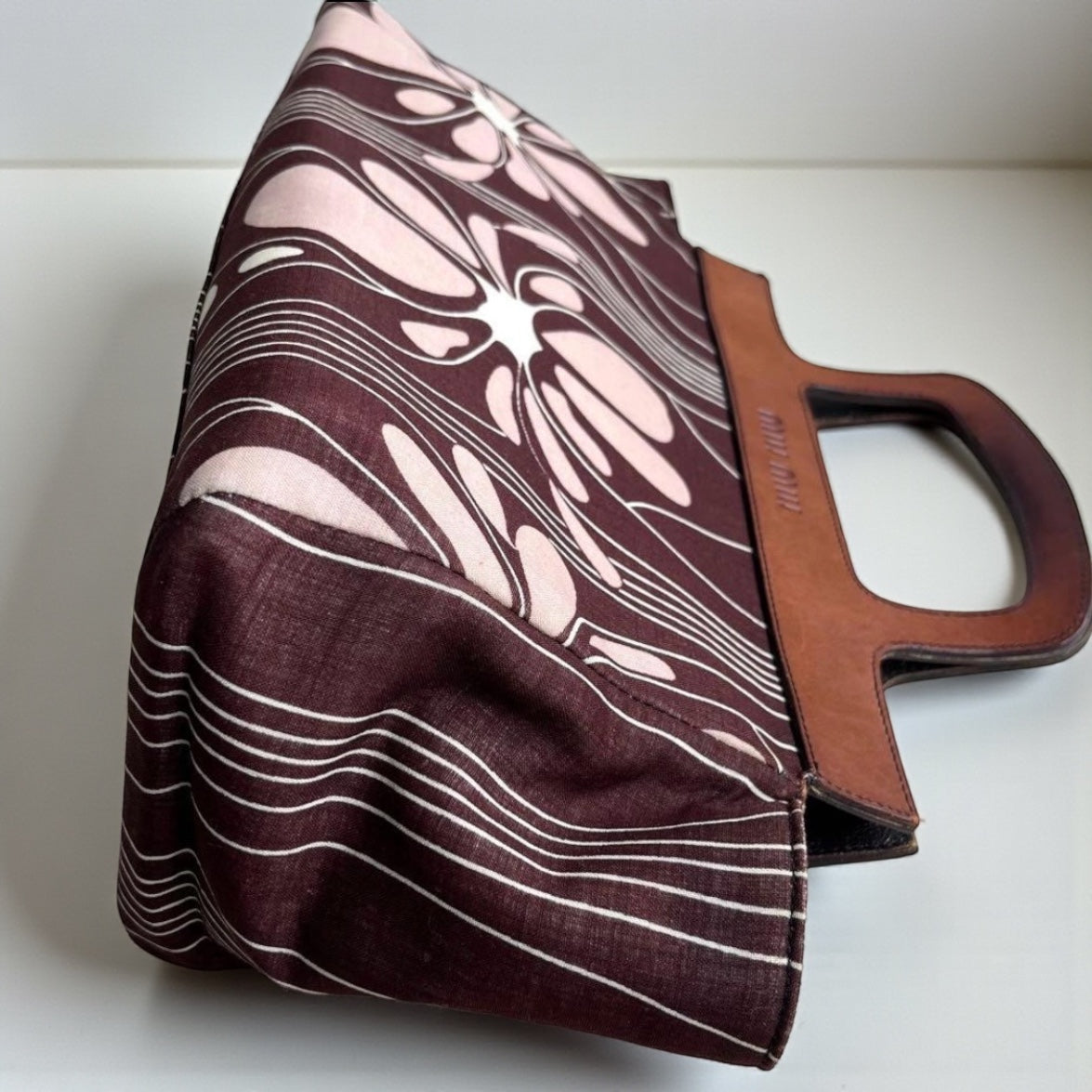 Rare Miu Miu Archive Reversible Floral & Leather Tote Bag| Early 2000s