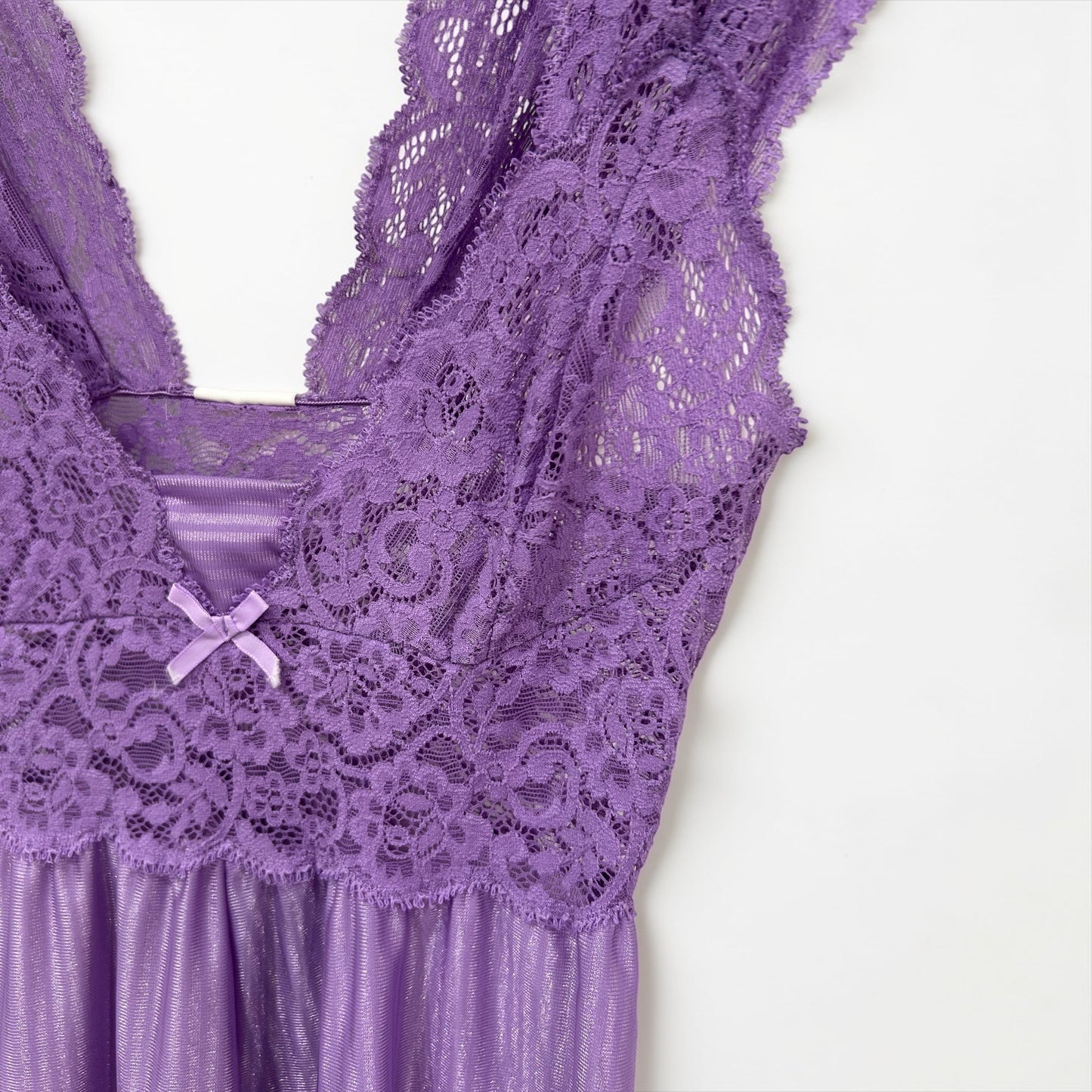 Vintage Lilac Lace Slip Dress |1990s