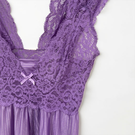 Vintage Lilac Lace Slip Dress |1990s