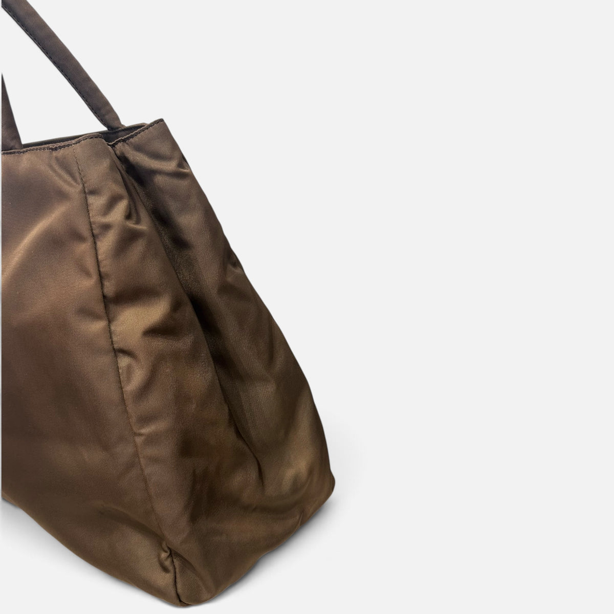 Vintage Prada Brown Nylon Tote Bag| Early 2000s