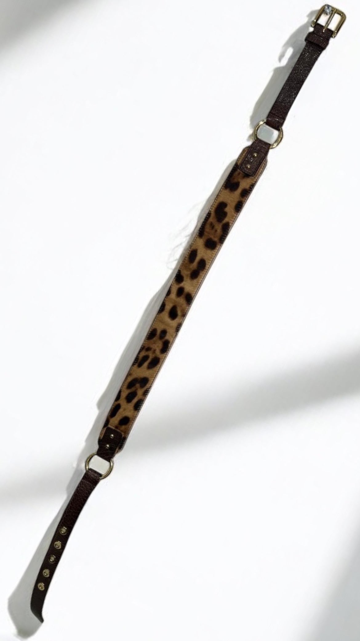 Y2K Dolce & Gabbana Leopard Harako Leather Belt