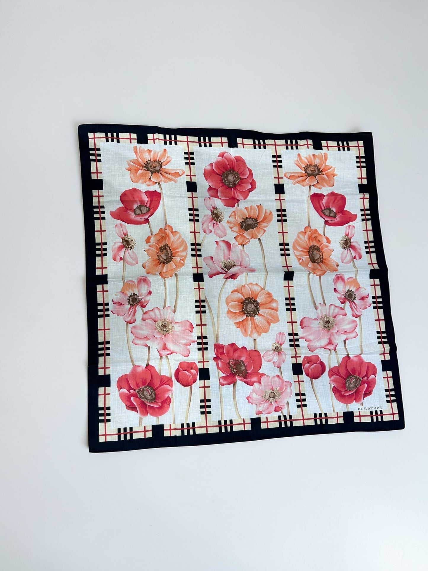 Vintage Burberry floral handkerchief