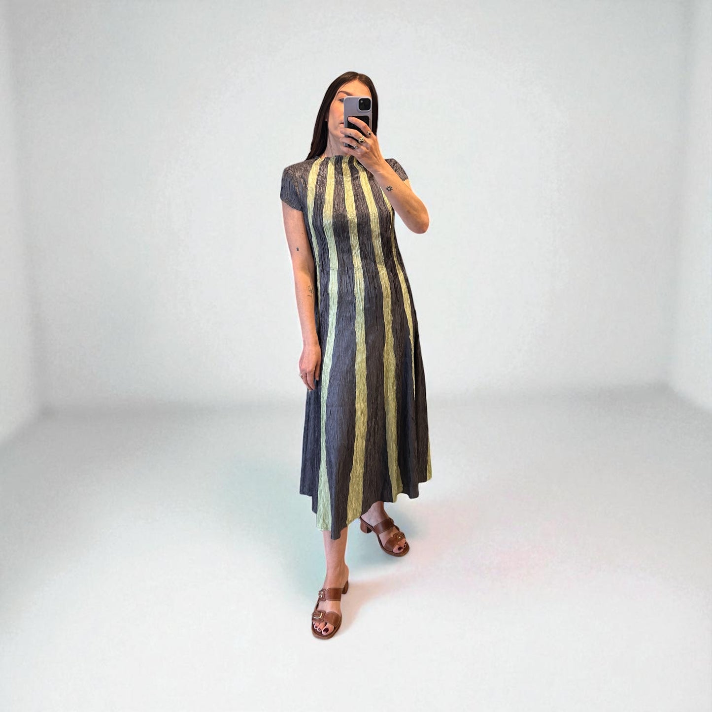 Vintage Crepe midi dress