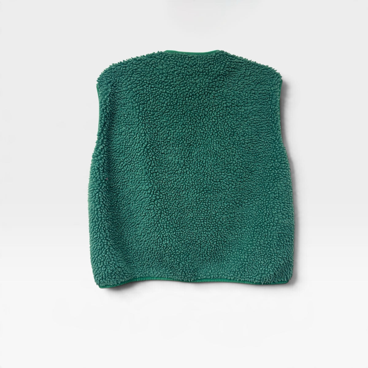 American Vintage Green Teddy Fleece Vest