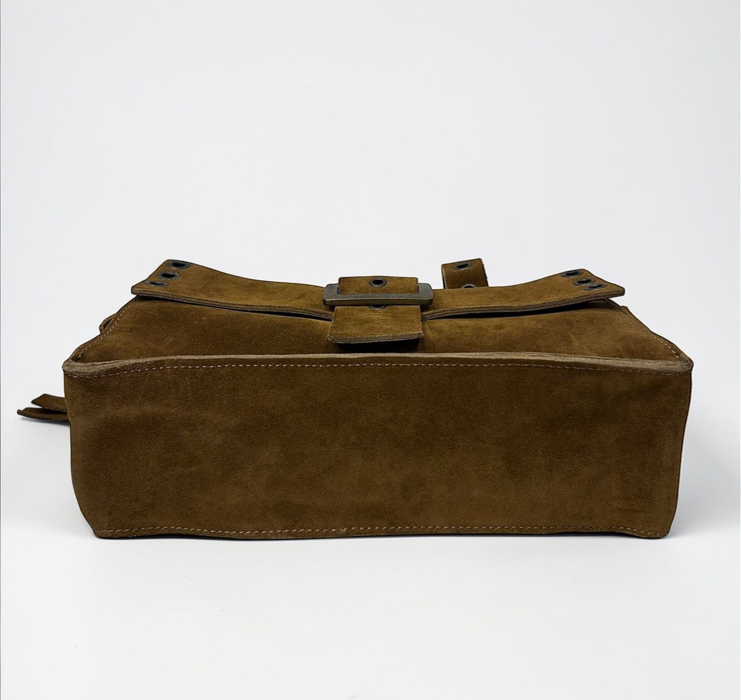 Dolce & Gabbana Buckle Suede Shoulder Bag |Early 2000s