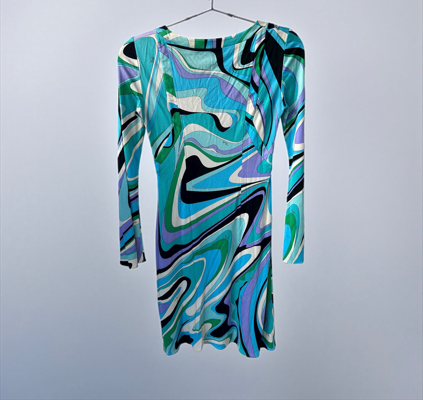 VintyEmilio Pucci Vintage Silk V-Neck Dress