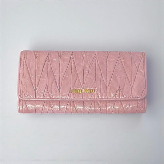 Miu Miu Matelassé Flap Wallet