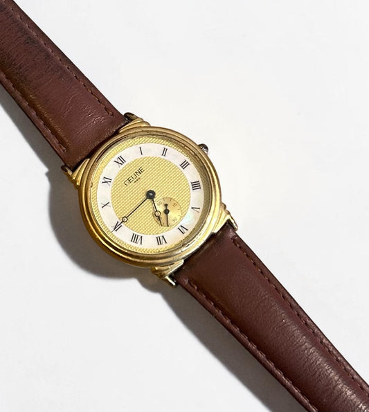Vintage CELINE Gold Plated Watch|1990s