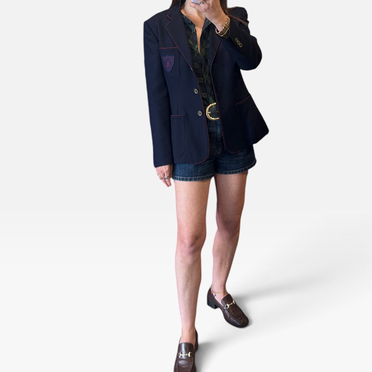 Vintage Ralph Lauren Navy Wool Blazer | 1990s