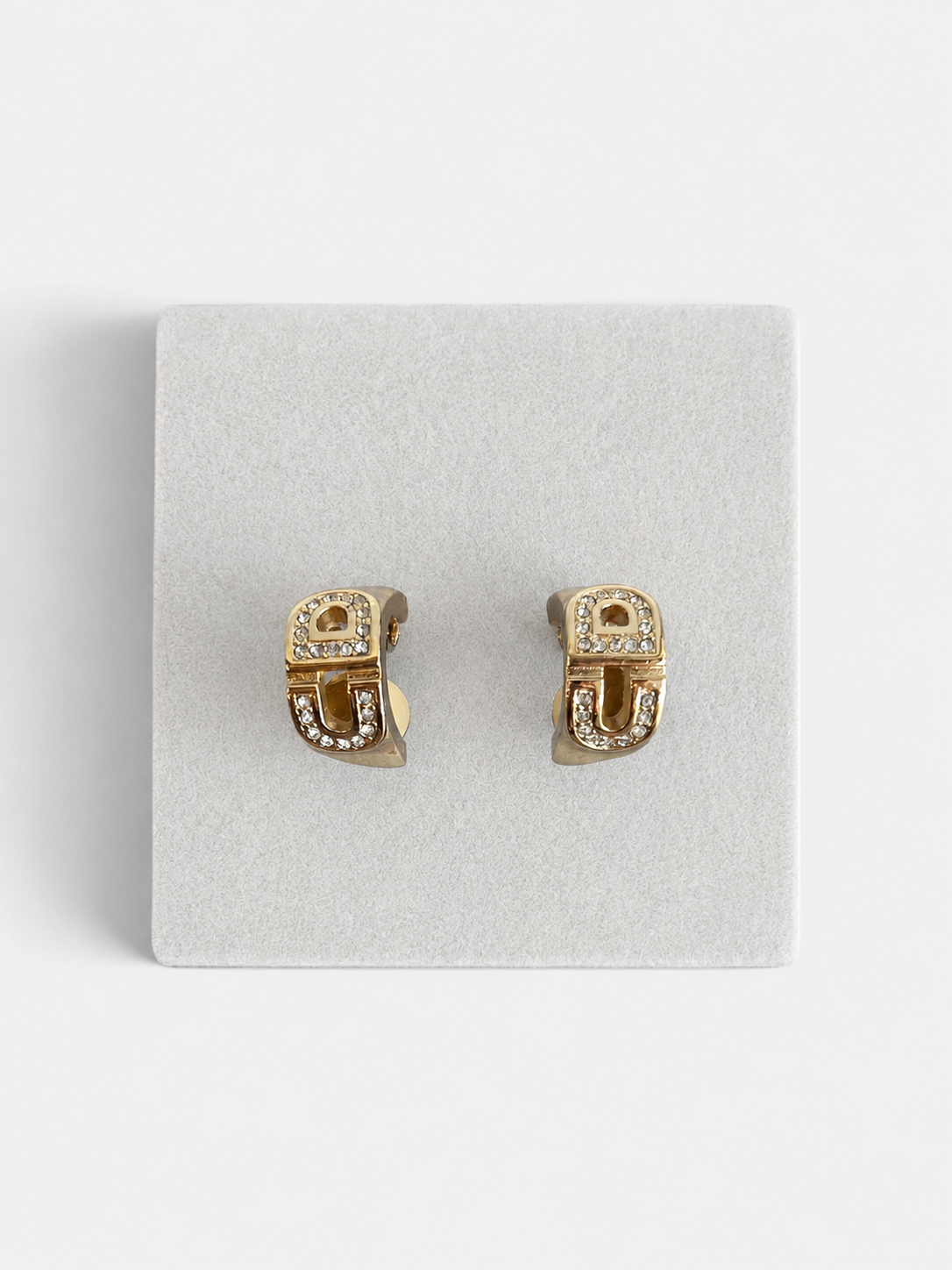 Vintage Christian Dior Rhinestone Clip-On Earrings|Late 1980s