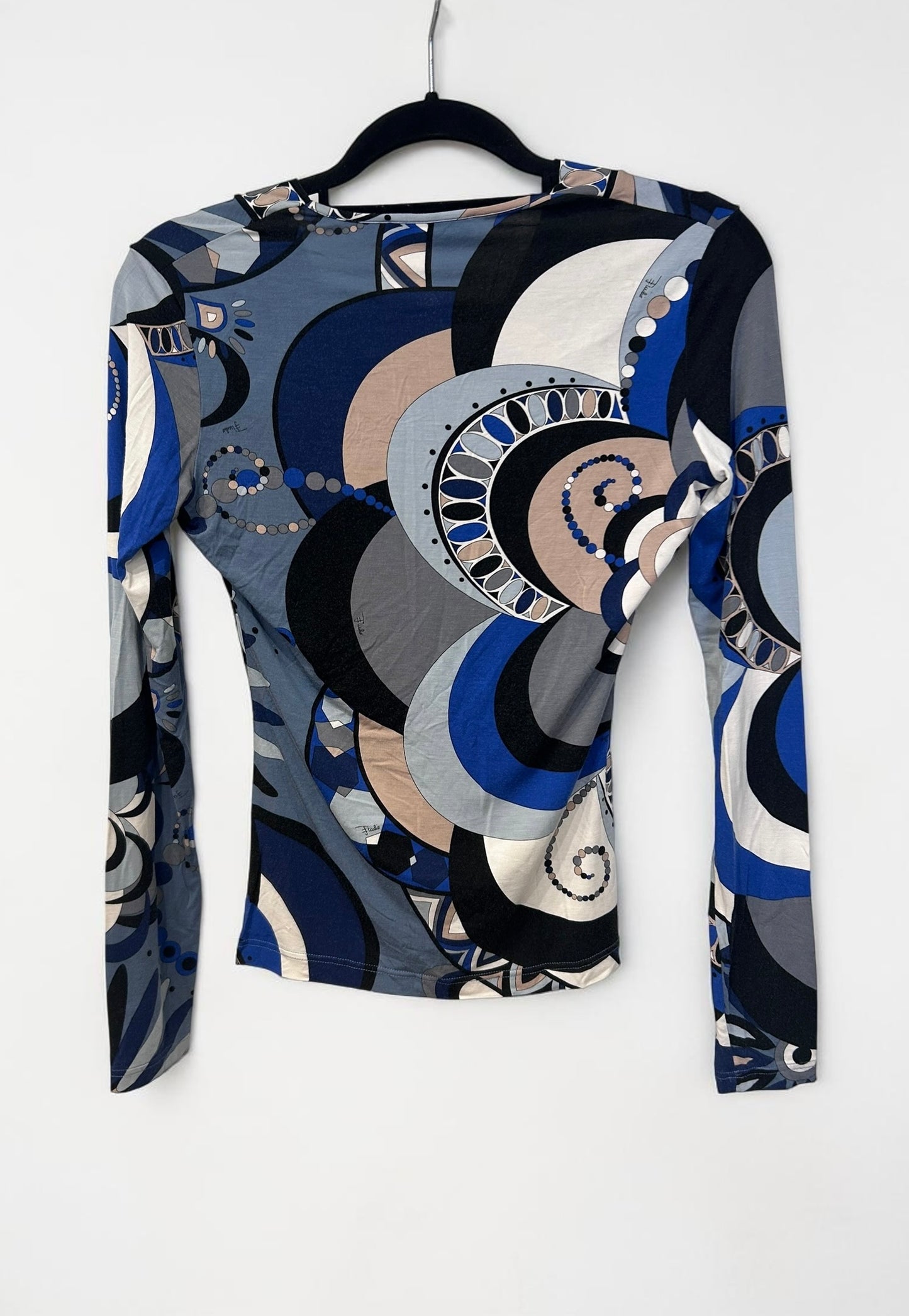 Vintage Emilio Pucci Printed V-Neck Top|Early 2000s