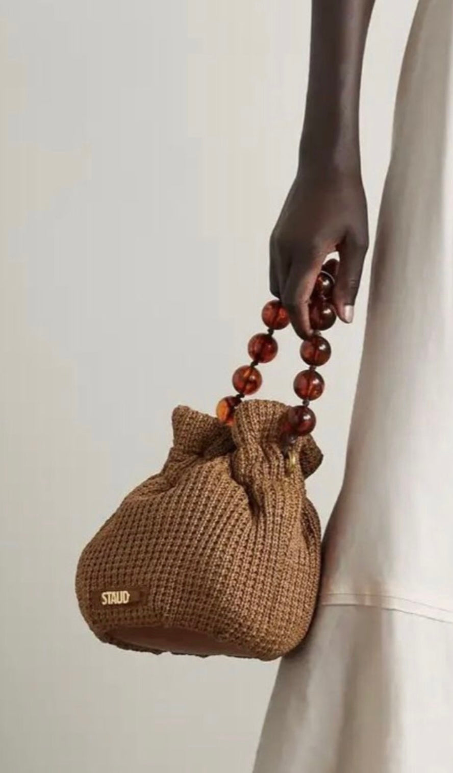 STAUD Raffia Tote Bag