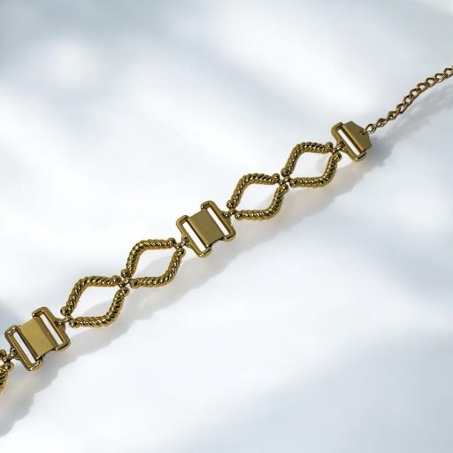 Vintage rhombus links Chain belt