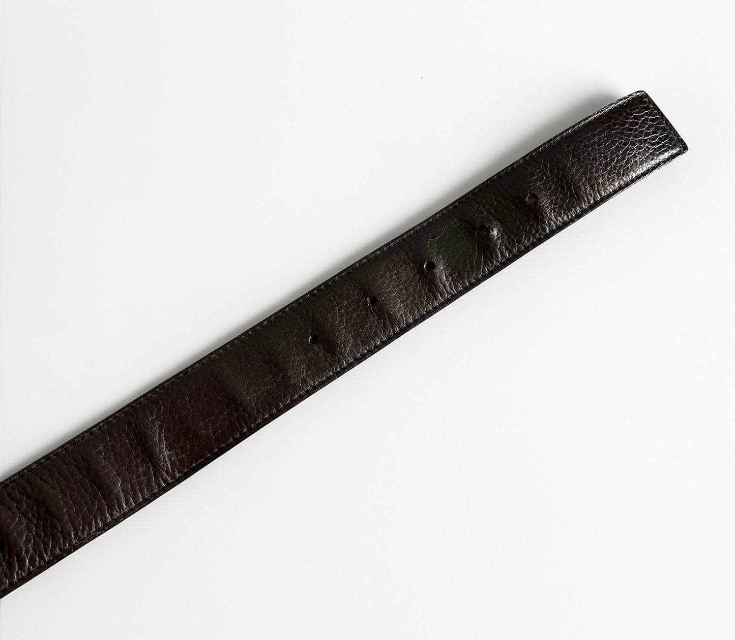 Vintage YSL Rive Gauche Oval Buckle Leather Belt – Gianfranco Ferré Era