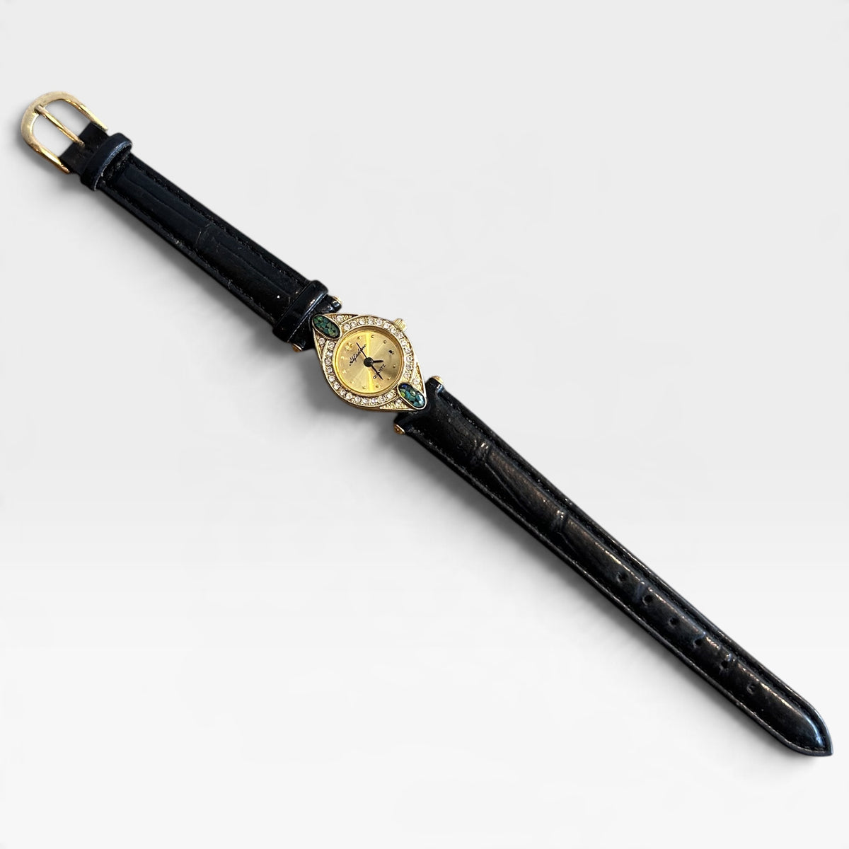 Vintage Gold Plated Embellished Watch | 1990s