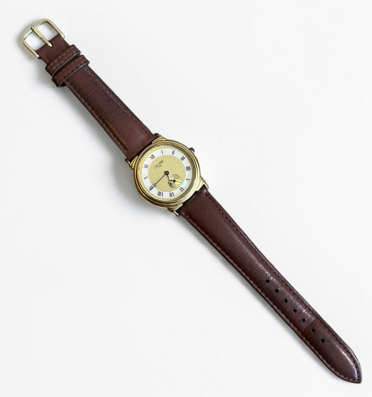 Vintage CELINE Gold Plated Watch|1990s