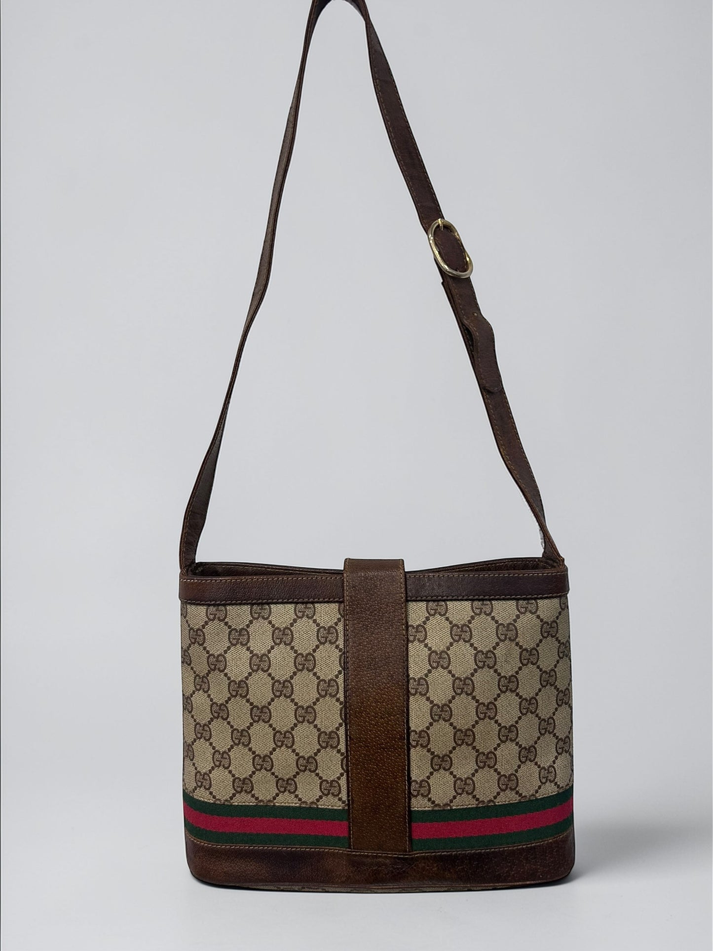 Vintage Gucci Monogram Web Shoulder Bag | 1980’s