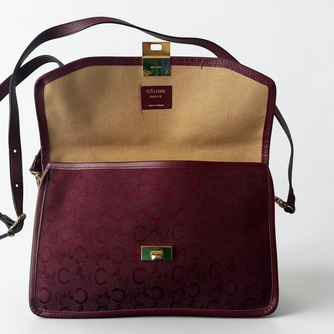 Vintage Céline Monogram Convertible Crossbody & Clutch Bag| Early 1990s
