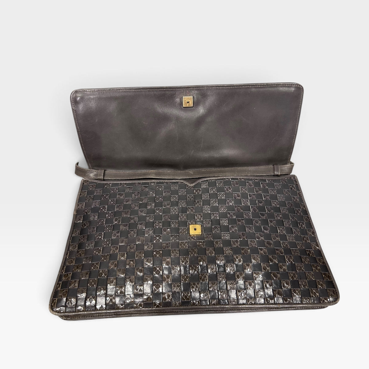 Vintage Fendi Woven Leather Shoulder Bag | Late 1980s