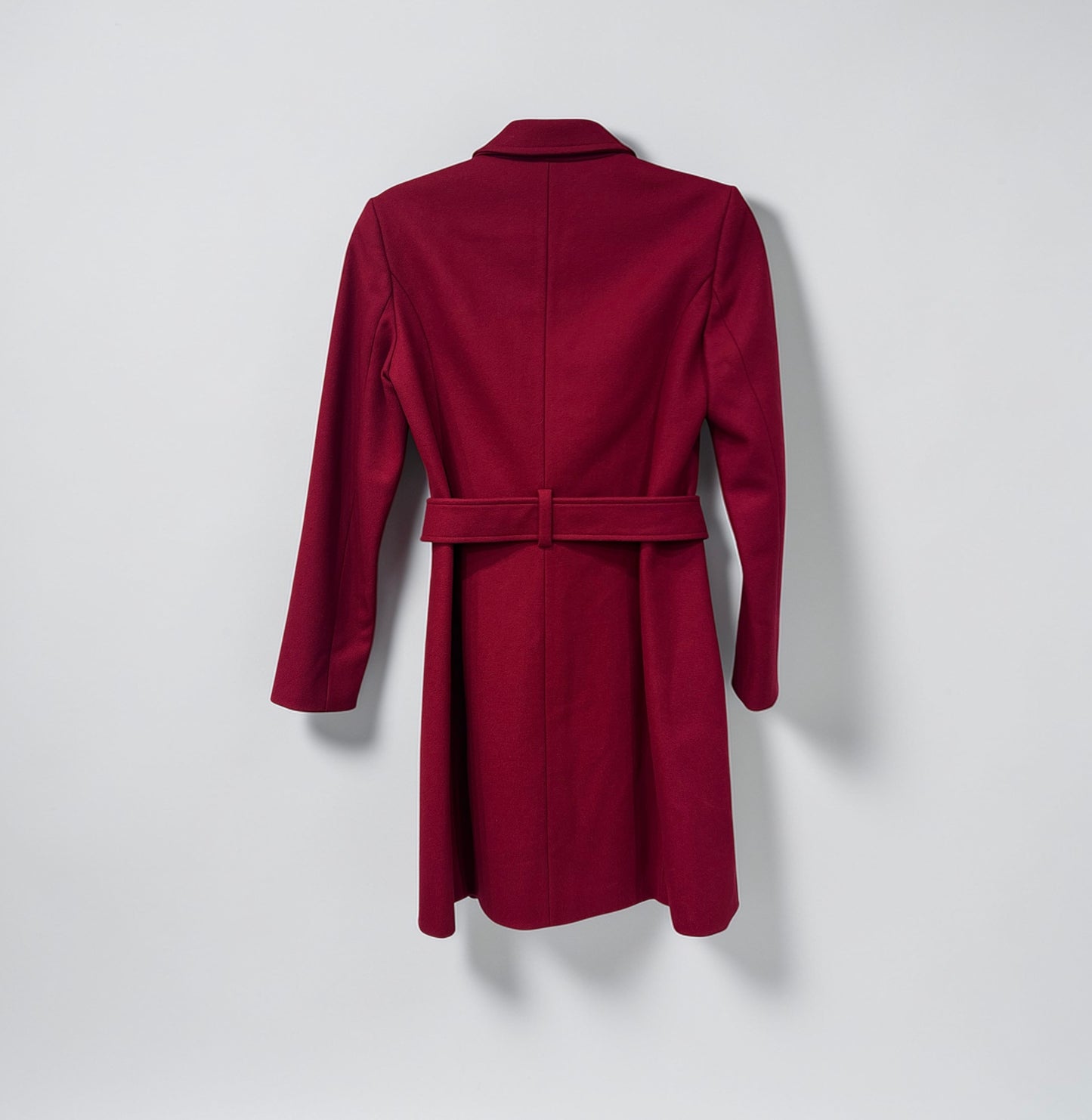 Love Moschino Red Wool & Cashmere Belted Coat| 90׳s