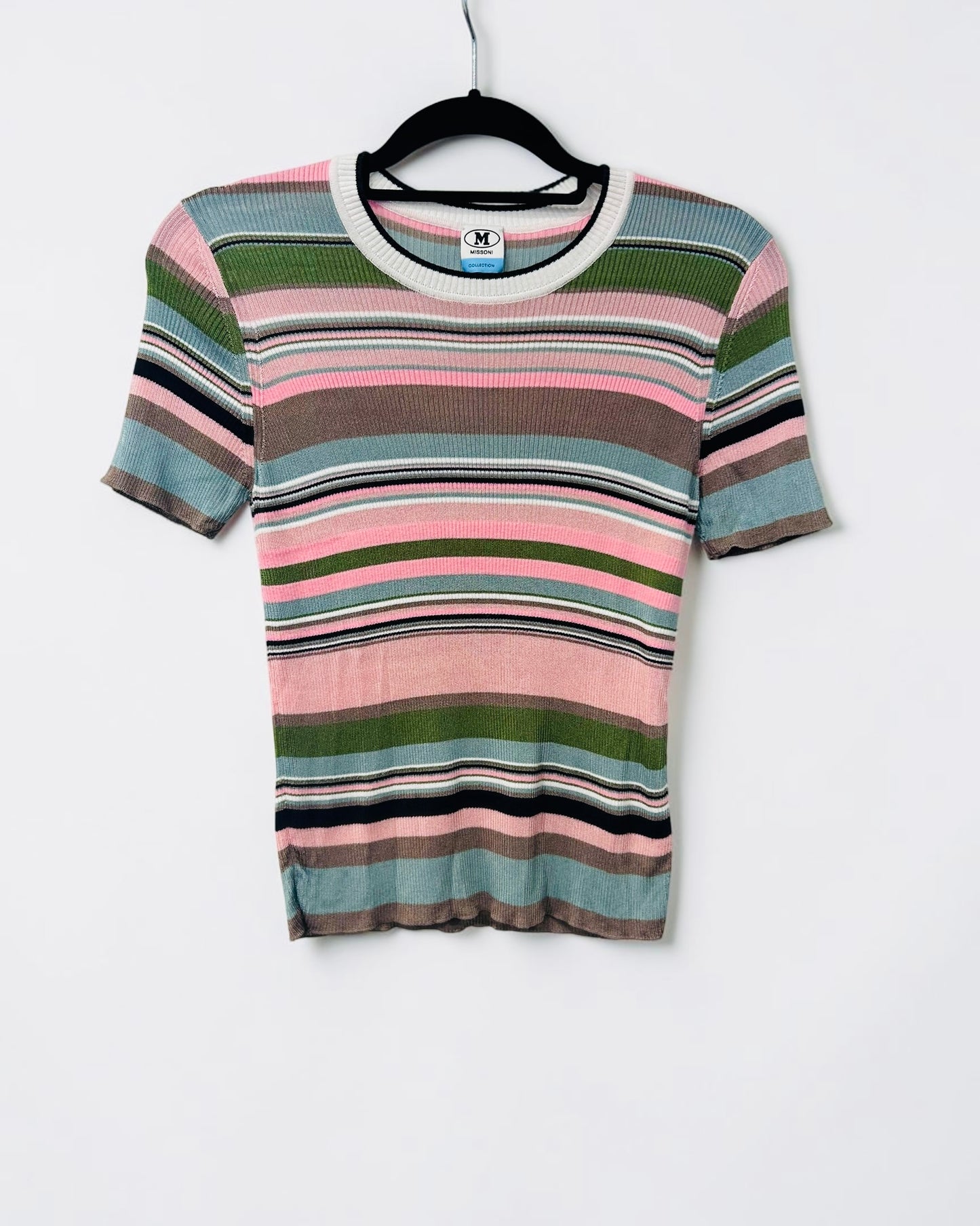 Missoni Striped Knit Short Sleeve Top| 2000׳s