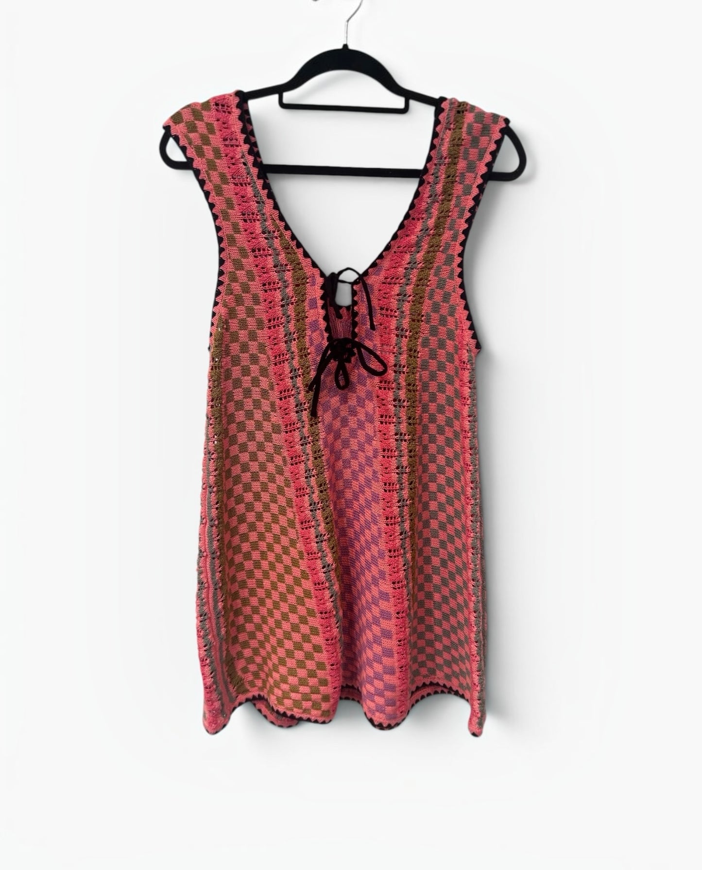 Free People Crochet Knit Boho Tunic Top