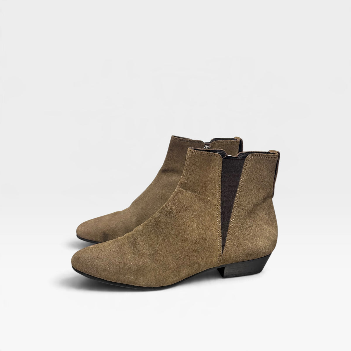 Isabel Marant Khaki Suede Ankle Boots