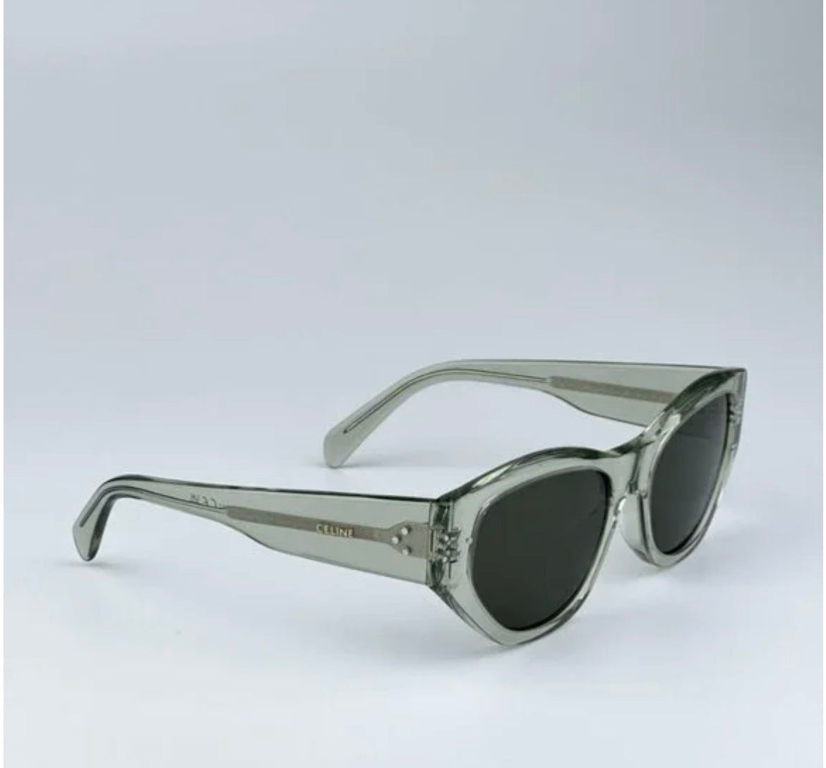 Celine Transparent green Cat eye sunglasses