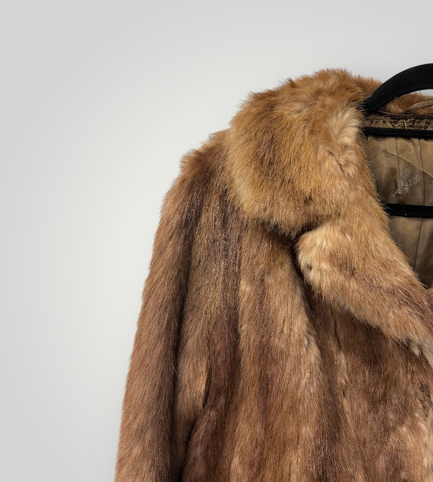 Vintage Mahogany Mink Fur Jacket – 1970s